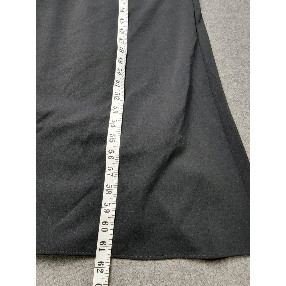 Adrianna Papell $249 Black Beaded Neckline Maxi Dress Size 16 Crepe Evening Gown - Picture 3 of 10